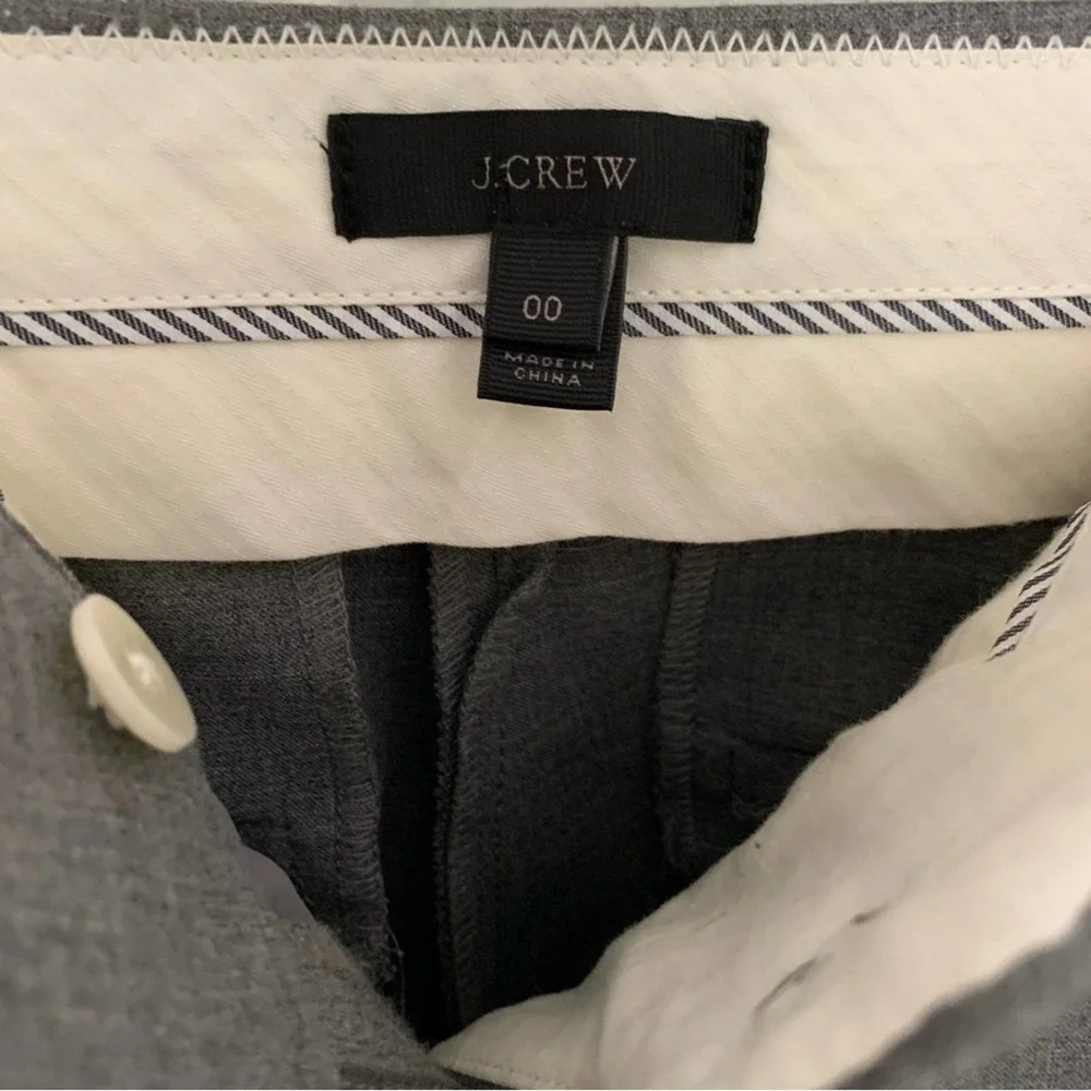 J Crew Gray Trousers Career Pants 00 - Picture 4 of 12